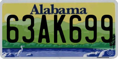 AL license plate 63AK699