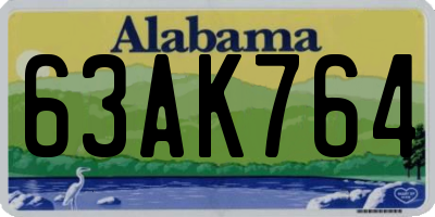 AL license plate 63AK764