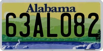AL license plate 63AL082