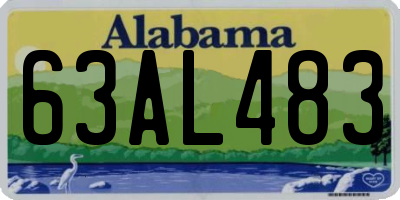 AL license plate 63AL483