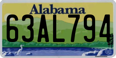 AL license plate 63AL794