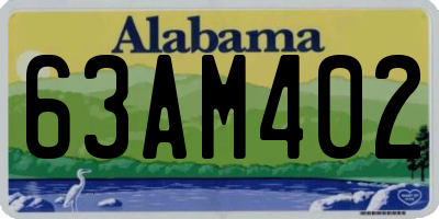 AL license plate 63AM402