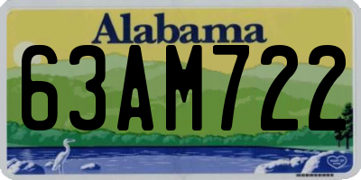 AL license plate 63AM722