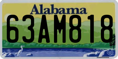 AL license plate 63AM818