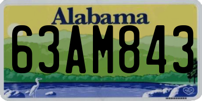 AL license plate 63AM843