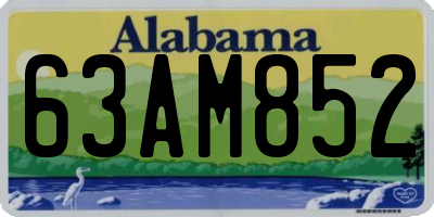 AL license plate 63AM852