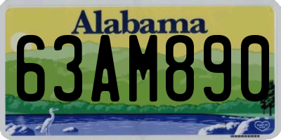 AL license plate 63AM890
