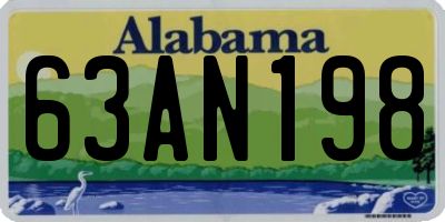 AL license plate 63AN198