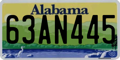 AL license plate 63AN445