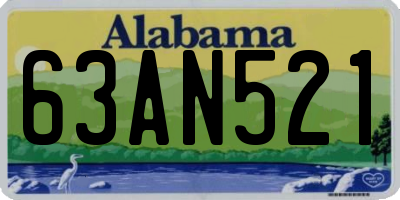 AL license plate 63AN521