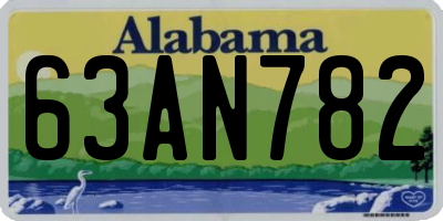AL license plate 63AN782