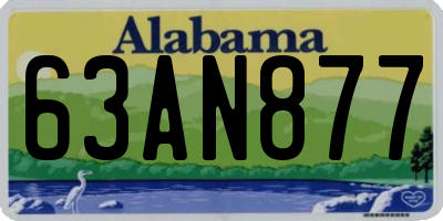 AL license plate 63AN877