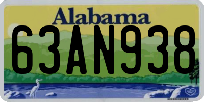 AL license plate 63AN938