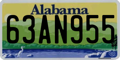 AL license plate 63AN955