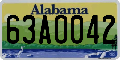AL license plate 63AO042