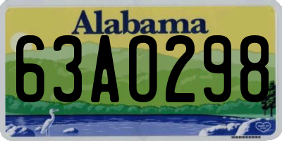 AL license plate 63AO298