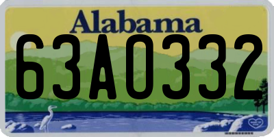 AL license plate 63AO332
