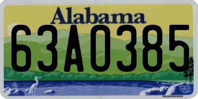 AL license plate 63AO385