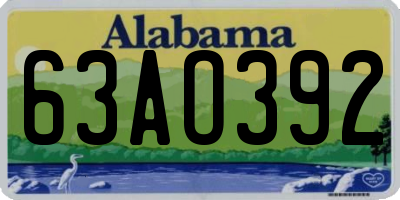 AL license plate 63AO392