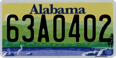 AL license plate 63AO402