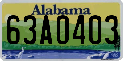 AL license plate 63AO403