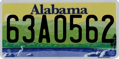 AL license plate 63AO562