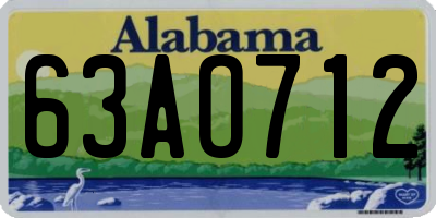 AL license plate 63AO712