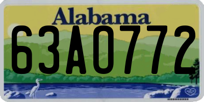 AL license plate 63AO772