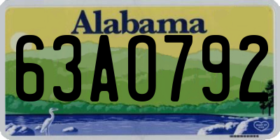 AL license plate 63AO792