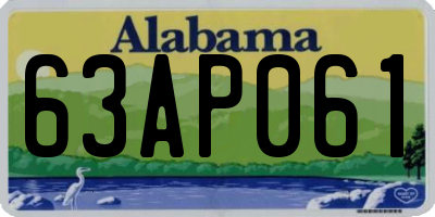 AL license plate 63AP061