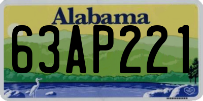 AL license plate 63AP221
