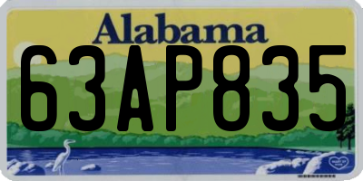AL license plate 63AP835