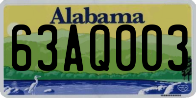 AL license plate 63AQ003
