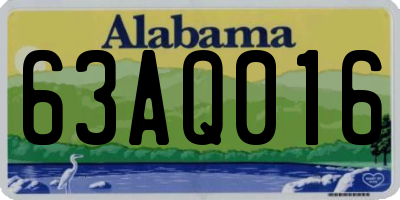 AL license plate 63AQ016