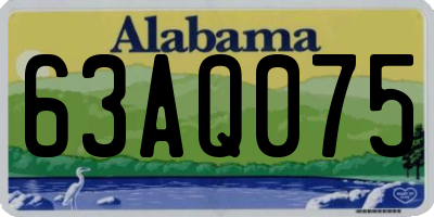 AL license plate 63AQ075
