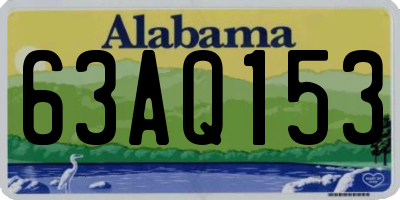 AL license plate 63AQ153