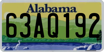 AL license plate 63AQ192
