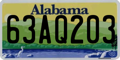 AL license plate 63AQ203