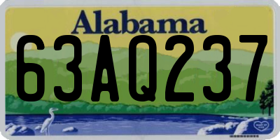 AL license plate 63AQ237