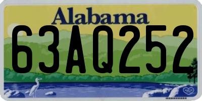 AL license plate 63AQ252