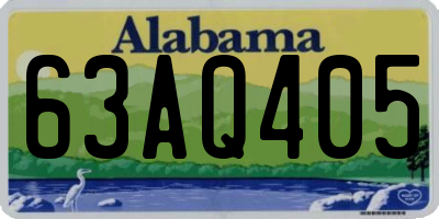 AL license plate 63AQ405