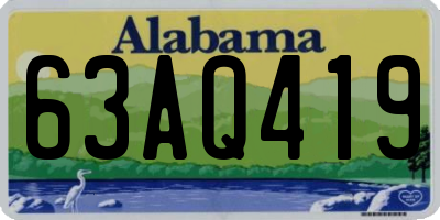 AL license plate 63AQ419