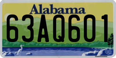 AL license plate 63AQ601