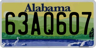 AL license plate 63AQ607