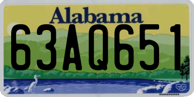 AL license plate 63AQ651