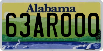 AL license plate 63AR000