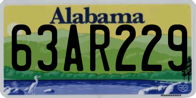 AL license plate 63AR229