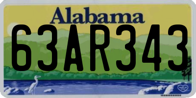 AL license plate 63AR343