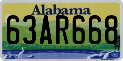 AL license plate 63AR668