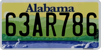AL license plate 63AR786